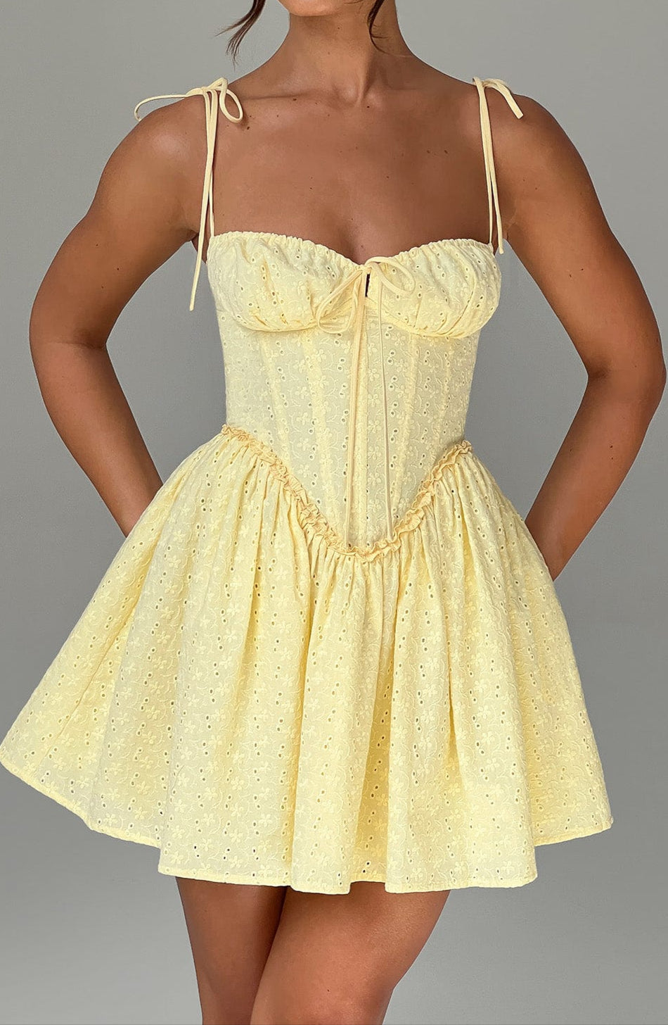 Pazienza mini dress – lemon yellow