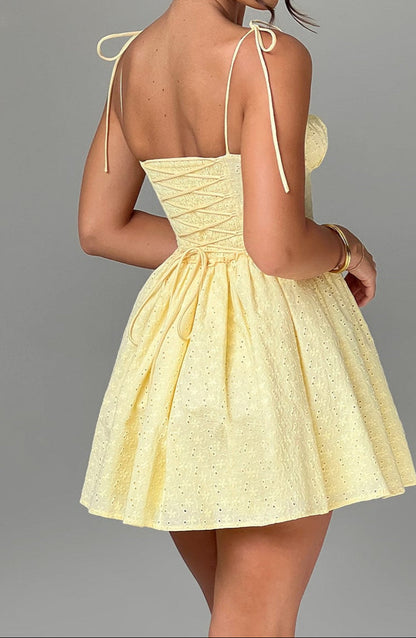Pazienza mini dress – lemon yellow