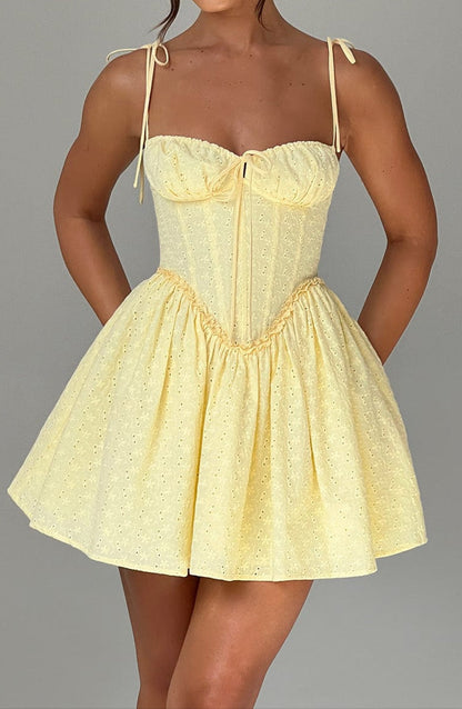 Pazienza mini dress – lemon yellow