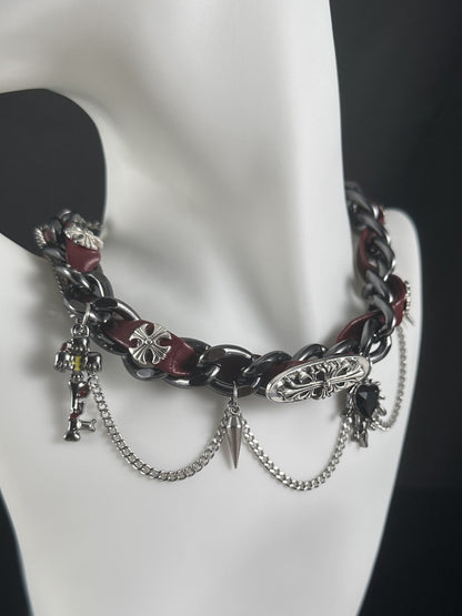 Punk Wickel Halsband Nieten