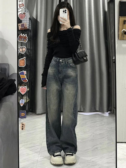 Vintage Gewaschene Leicht Boyfriend Jeans