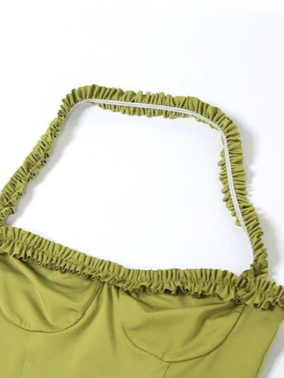 Halter Unregelmäßigem Saum Kleider