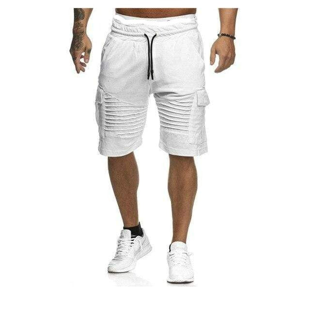 White Cargo Shorts - Max