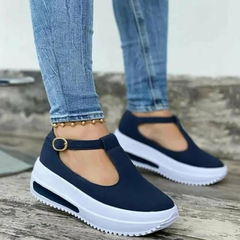 Dicke Basis Bequeme Schuhe Blau