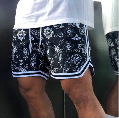 Black Paisley Shorts - Leon