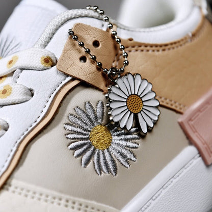 Blumenverzierte Weiße Damen-Sneaker - Felicia