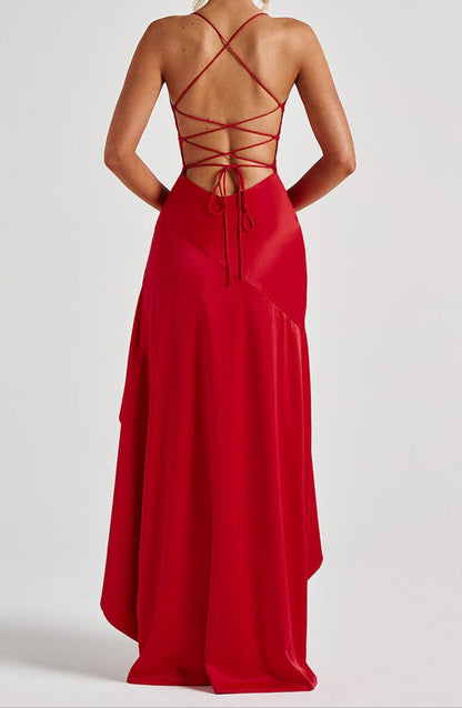 Agnesina Maxi Dress – Red