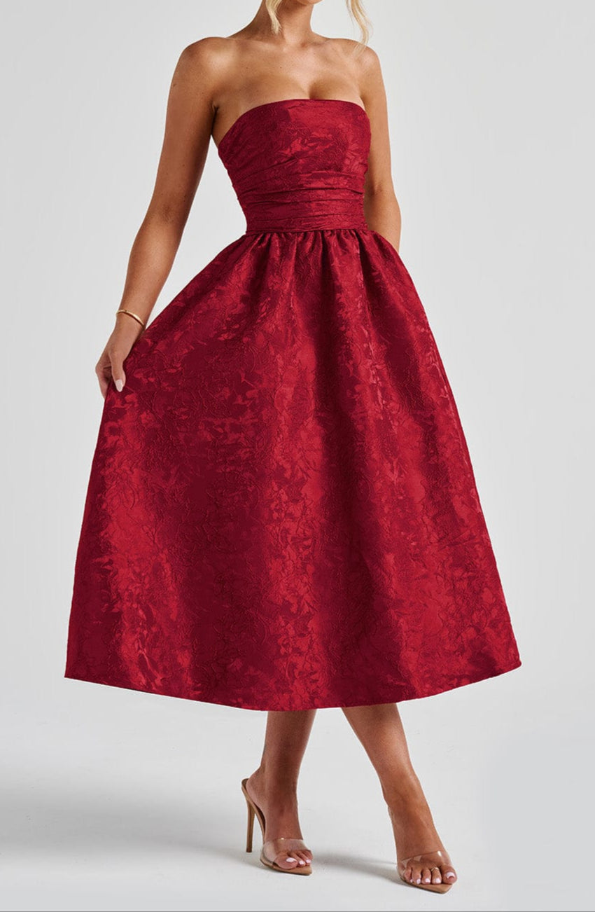 Isotta Midikleid – Rot