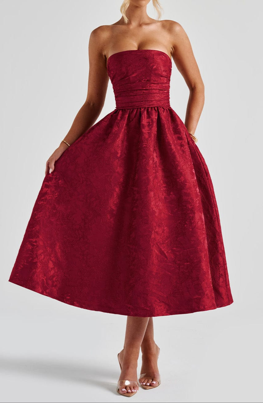 Isotta Midikleid – Rot