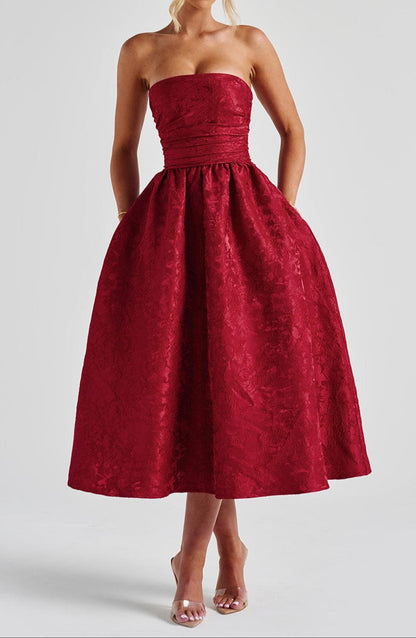 Isotta Midikleid – Rot