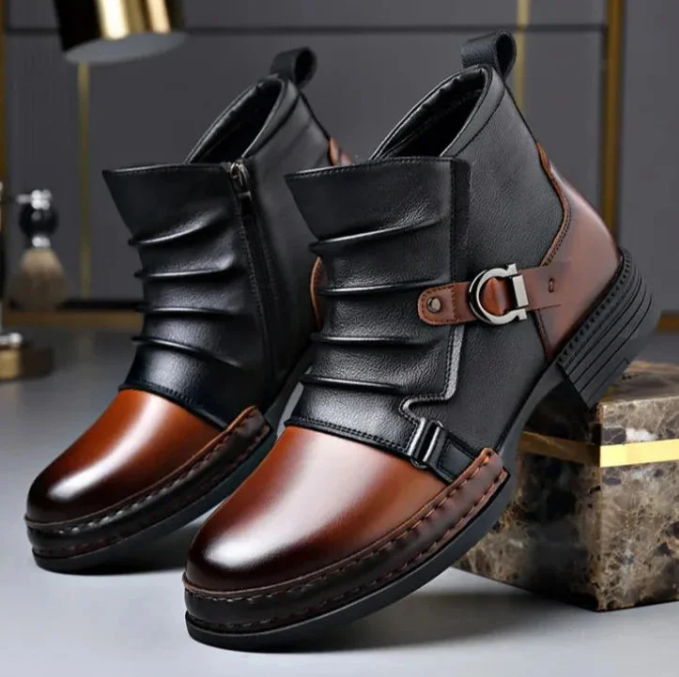Herren-Stiefeletten aus echtem Leder