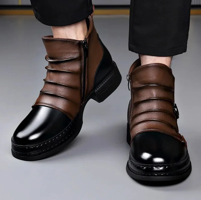 Herren-Stiefeletten aus echtem Leder