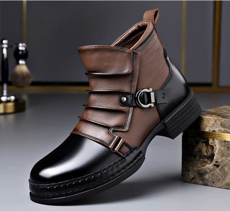 Herren-Stiefeletten aus echtem Leder