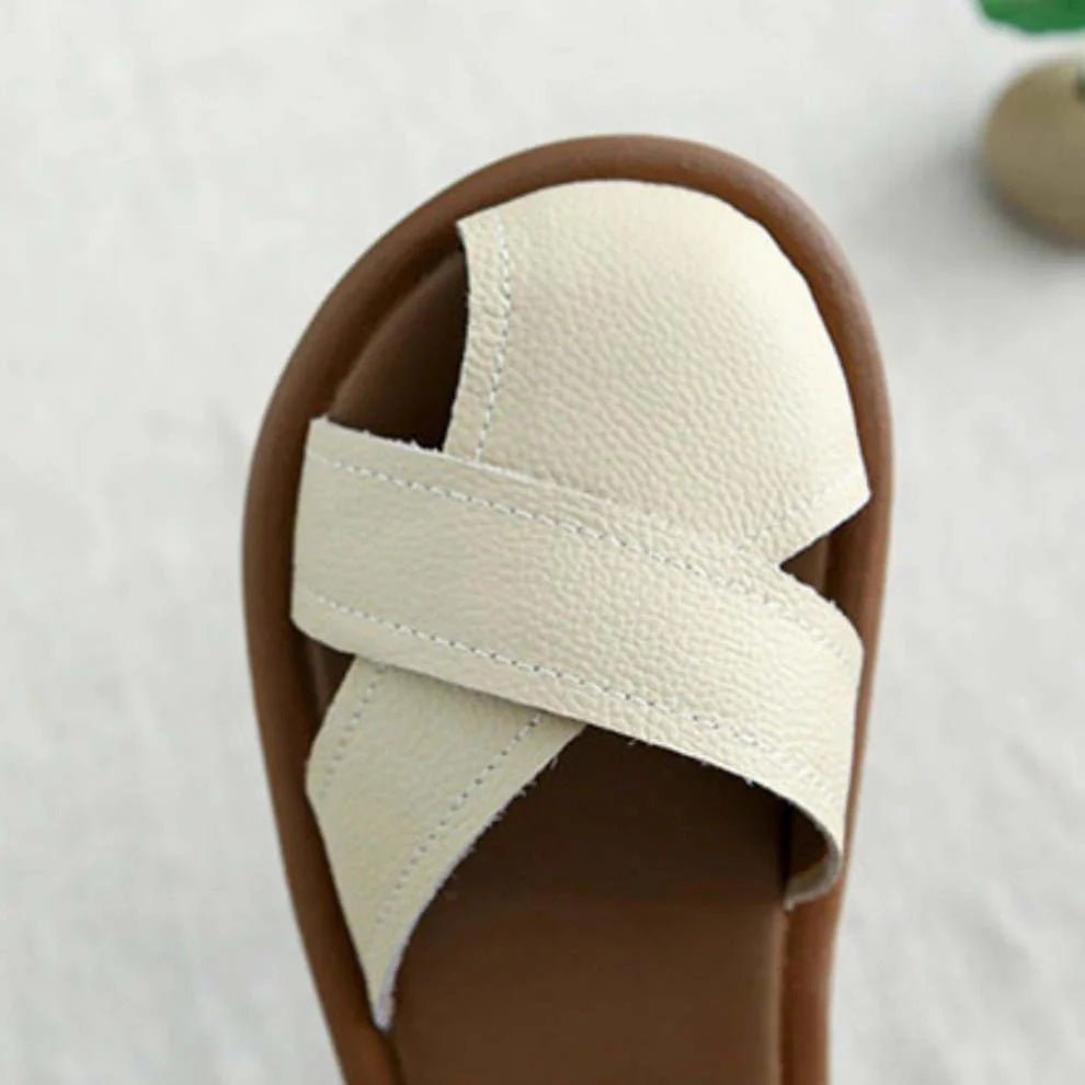 Weiße Klettverschluss-Sandalen für Kinder - Max