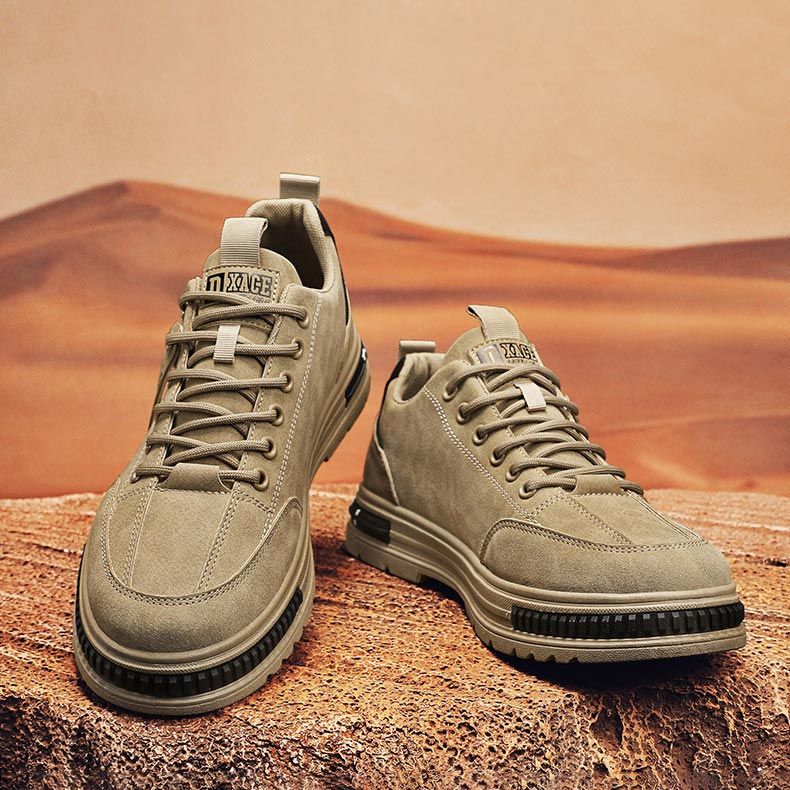 Beige sneakers with robust design – Elias