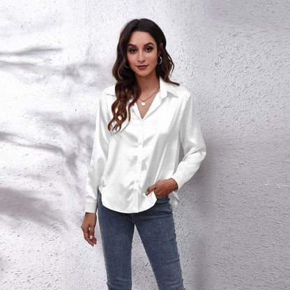 🎀Muttertag Sonderangebot 52% Rabatt🎁Elegantes Satinhemd für Damen