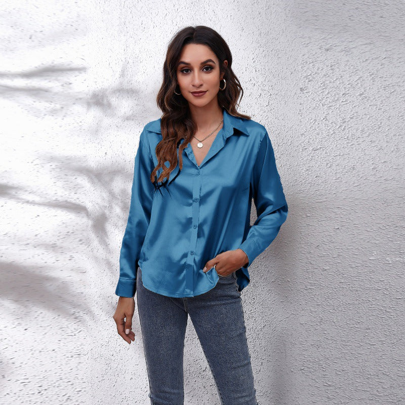 🎀Muttertag Sonderangebot 52% Rabatt🎁Elegantes Satinhemd für Damen