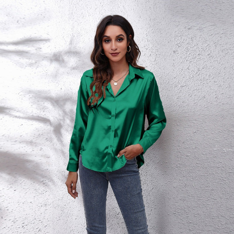 🎀Muttertag Sonderangebot 52% Rabatt🎁Elegantes Satinhemd für Damen