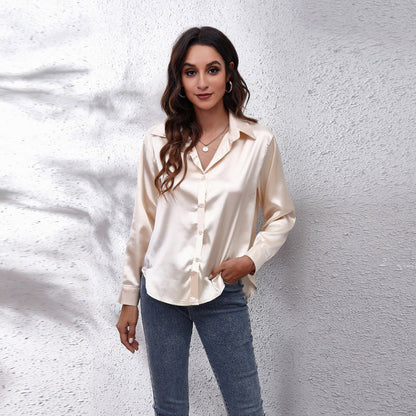 🎀Muttertag Sonderangebot 52% Rabatt🎁Elegantes Satinhemd für Damen