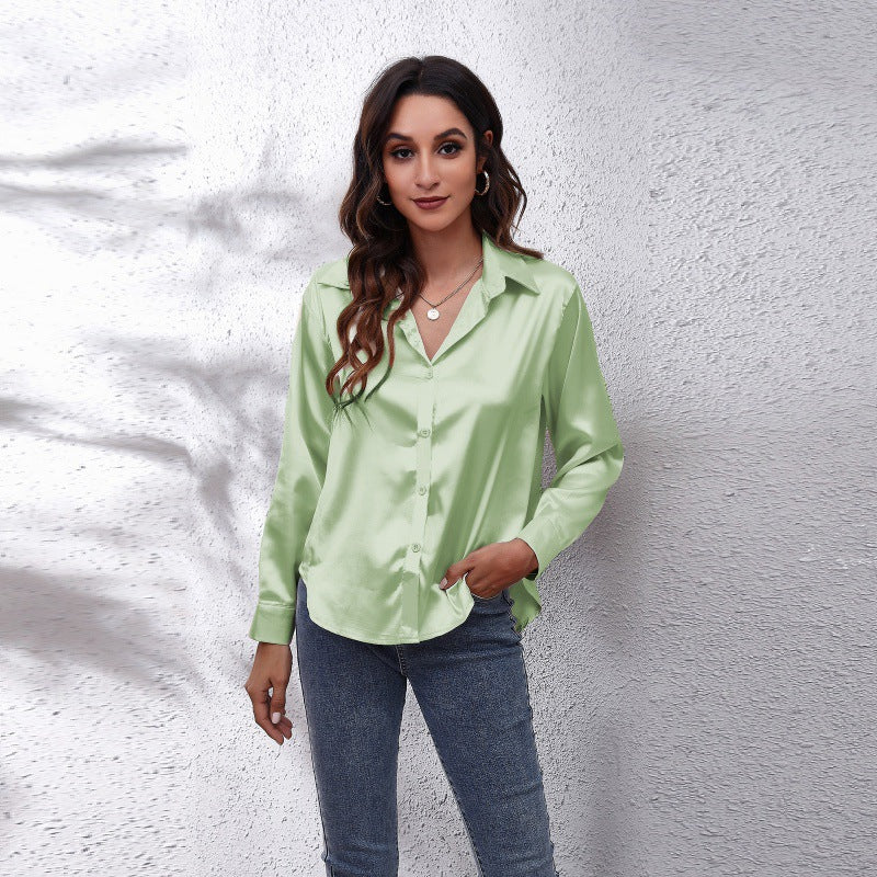 🎀Muttertag Sonderangebot 52% Rabatt🎁Elegantes Satinhemd für Damen