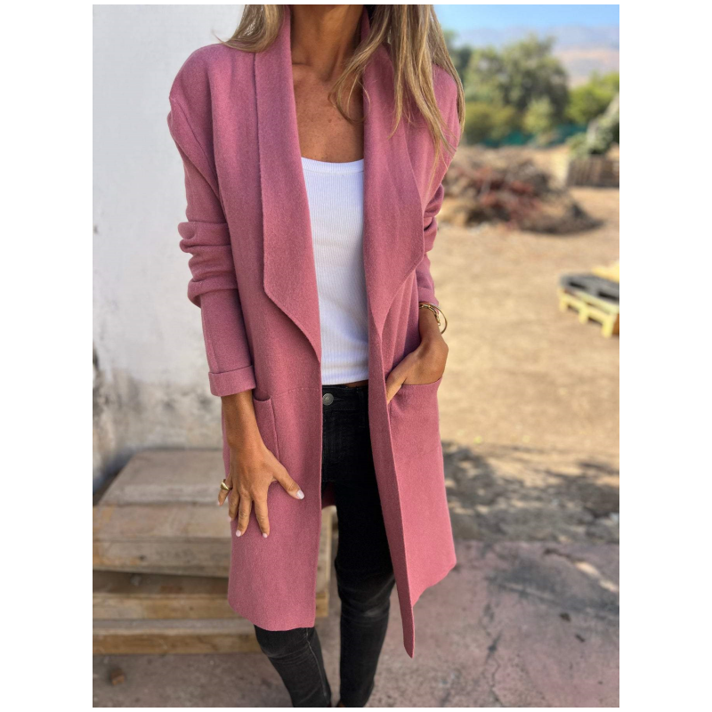 🥰Saisonale Aktion🥰Lässiger Langarm-Cardigan mit Revers