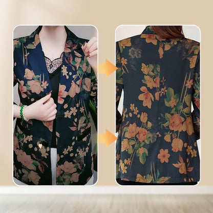 Stylish lightweight floral print suit jacket for women 