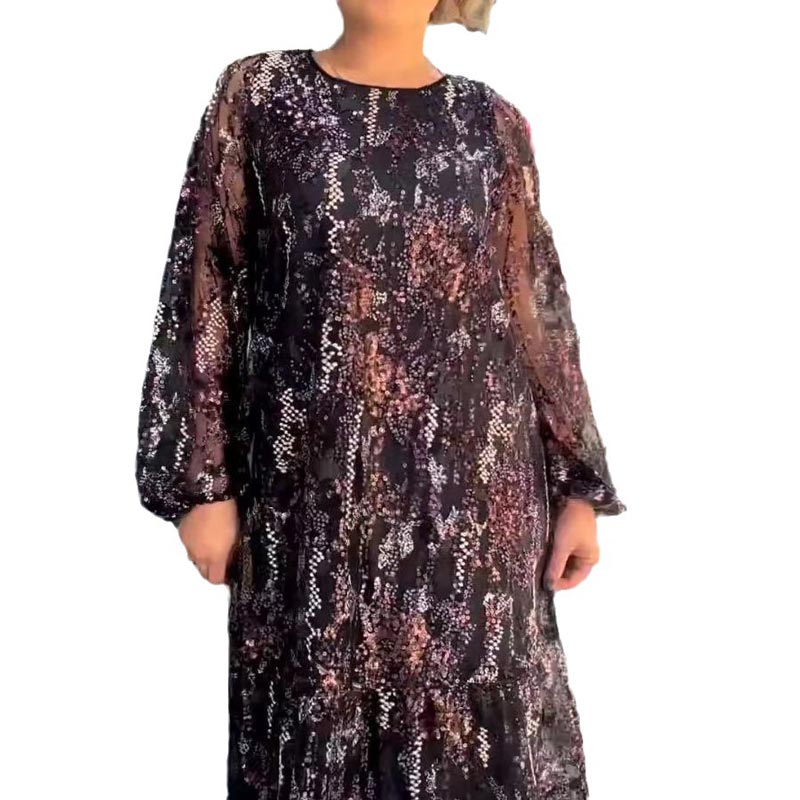 💥Zeitlich begrenzt 60 % RABATT 💕Lässiges, elegantes Chiffon-Maxikleid mit langen Ärmeln für Damen