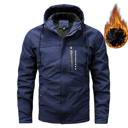 ❄️Winter Specials❄️ Herren Freizeitjacke Windbreaker mit dicker Kapuze