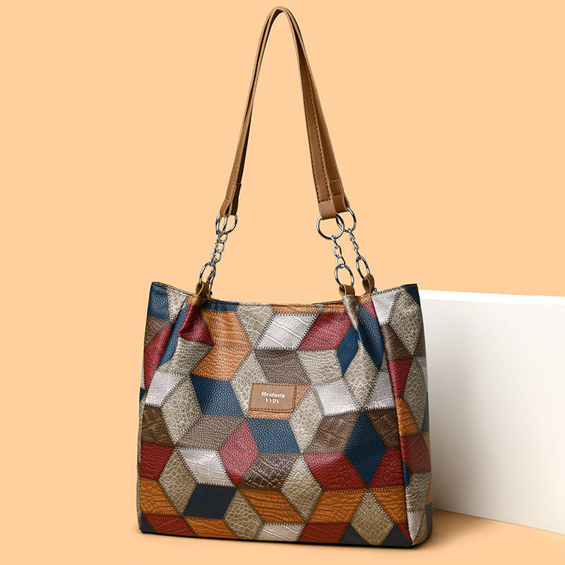 🔥2026 Verkaufsschlager 50 % Rabatt💥Patchwork-Tragetasche für Damen