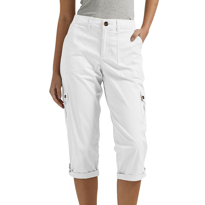Capri Cargohose mit Taille und Falten unten und mehreren Taschen✨ Kaufen Sie 2 und erhalten Sie kostenlosen Versand