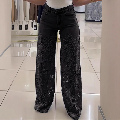 👖🌸 Gespleißte Spitzen-Jeans: Nachhaltiger Komfort & eleganter Style für den Sommer! 👗💃 50% Rabatt – Jetzt zugreifen!
