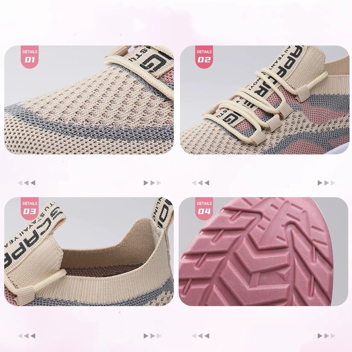 📢🎉👟 Damen Laufschuhe mit Schnürung – Atmungsaktives Mesh – Gepolsterte Sohle – Rutschfest & Leicht – Für Sport & Freizeit