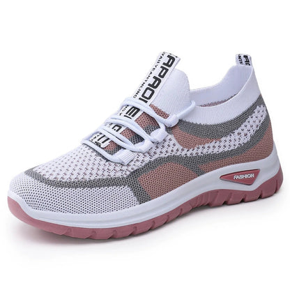 📢🎉👟 Damen Laufschuhe mit Schnürung – Atmungsaktives Mesh – Gepolsterte Sohle – Rutschfest & Leicht – Für Sport & Freizeit