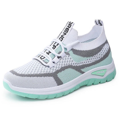 📢🎉👟 Damen Laufschuhe mit Schnürung – Atmungsaktives Mesh – Gepolsterte Sohle – Rutschfest & Leicht – Für Sport & Freizeit