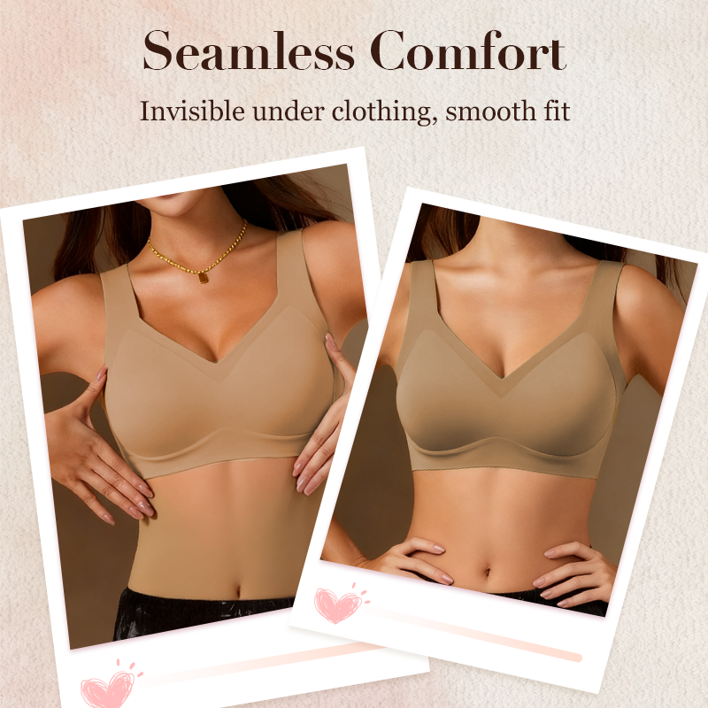 ✨ Nahtloser Damen-BH mit V-Ausschnitt – Bequem, atmungsaktiv & ideal für Sport & Freizeit!