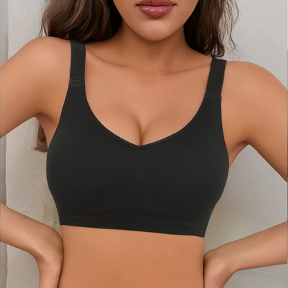 ✨ Nahtloser Damen-BH mit V-Ausschnitt – Bequem, atmungsaktiv & ideal für Sport & Freizeit!