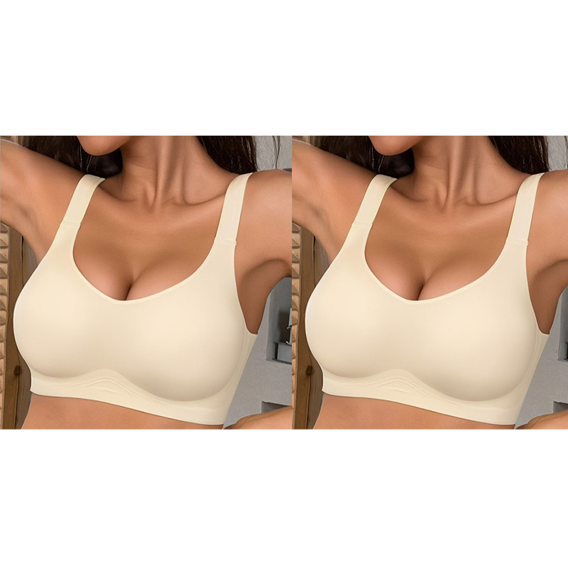 ✨ Nahtloser Damen-BH mit V-Ausschnitt – Bequem, atmungsaktiv & ideal für Sport & Freizeit!