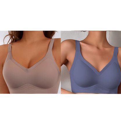 ✨ Nahtloser Damen-BH mit V-Ausschnitt – Bequem, atmungsaktiv & ideal für Sport & Freizeit!