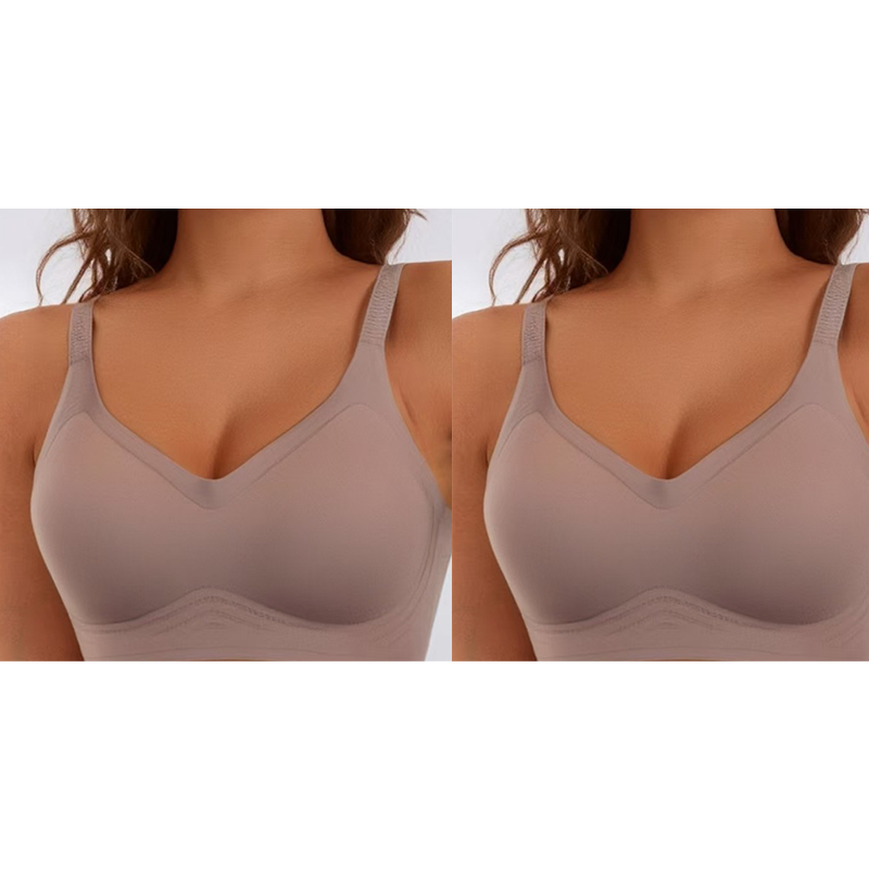 ✨ Nahtloser Damen-BH mit V-Ausschnitt – Bequem, atmungsaktiv & ideal für Sport & Freizeit!