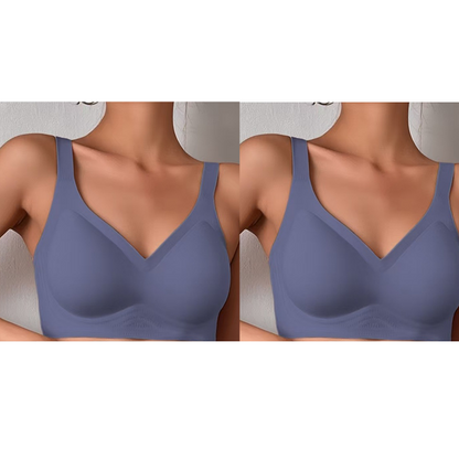 ✨ Nahtloser Damen-BH mit V-Ausschnitt – Bequem, atmungsaktiv & ideal für Sport & Freizeit!