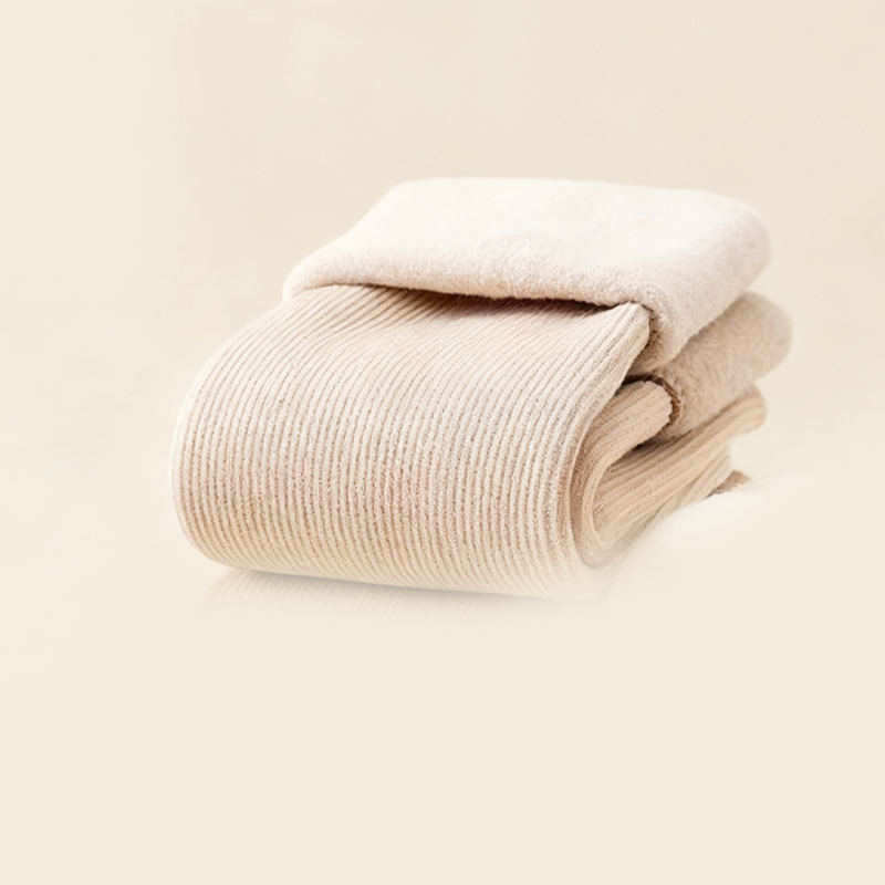 🧦Dicke, warme Socken in Einfarbe bis zur Wade für Frauen（3 Paar）