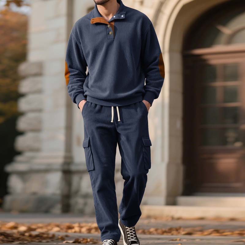 📢📢50% RABATT !! ⏰Trendiges 2-Teile-Set: Herren-Sweatshirt mit Cargohose