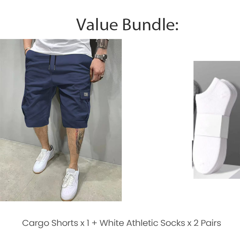📢📢50 % Rabatt!! ⏰Leichte Cargoshorts – Atmungsaktives Material, knielang. Sichere Taschen für Handy und Schlüssel. Bequem den ganzen Tag. ✅☀️
