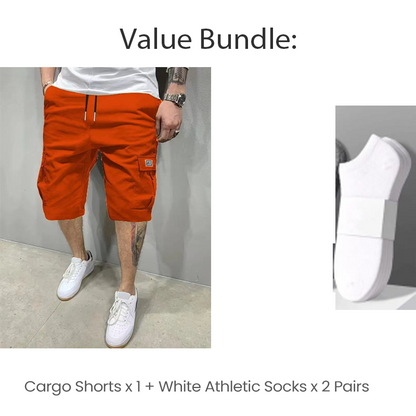 📢📢50 % Rabatt!! ⏰Leichte Cargoshorts – Atmungsaktives Material, knielang. Sichere Taschen für Handy und Schlüssel. Bequem den ganzen Tag. ✅☀️