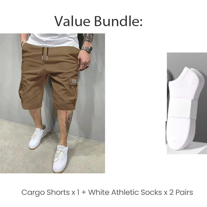 📢📢50 % Rabatt!! ⏰Leichte Cargoshorts – Atmungsaktives Material, knielang. Sichere Taschen für Handy und Schlüssel. Bequem den ganzen Tag. ✅☀️