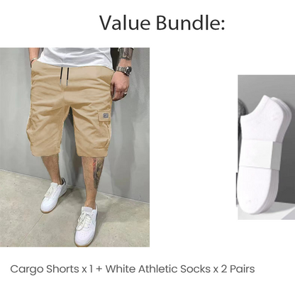 📢📢50 % Rabatt!! ⏰Leichte Cargoshorts – Atmungsaktives Material, knielang. Sichere Taschen für Handy und Schlüssel. Bequem den ganzen Tag. ✅☀️
