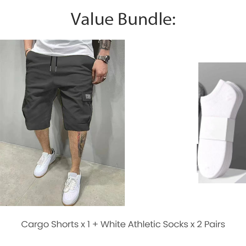 📢📢50 % Rabatt!! ⏰Leichte Cargoshorts – Atmungsaktives Material, knielang. Sichere Taschen für Handy und Schlüssel. Bequem den ganzen Tag. ✅☀️