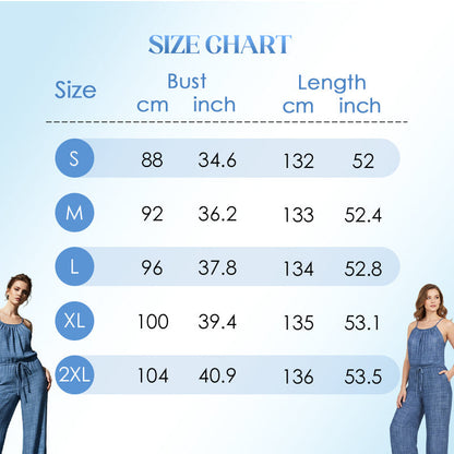 Ärmelloser Sommer-Jumpsuit für Damen mit Kordelzug in der Taille