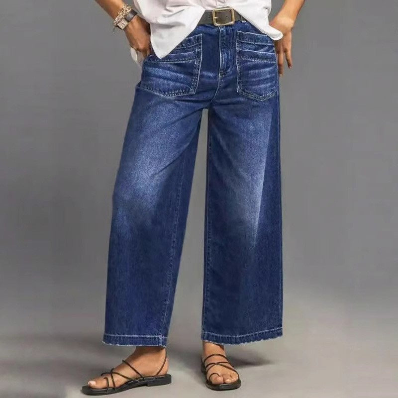 🌞Frühlingserwachen: 50% Rabatt!👖 Damen High-Rise Weitbeinjeans – Casual & bequem!