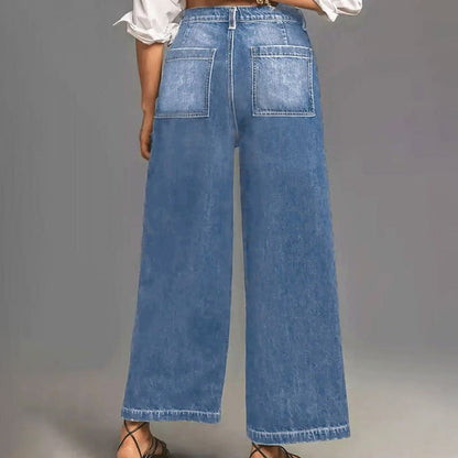 🌞Frühlingserwachen: 50% Rabatt!👖 Damen High-Rise Weitbeinjeans – Casual & bequem!